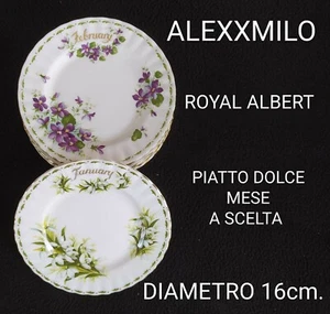 ROYAL ALBERT PIATTINO DOLCE 16 cm.FLOWER OF THE MONTH MESE A SCELTA - Imagen 1 de 14