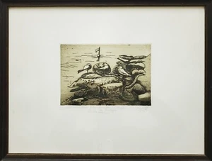 Grafik Radierung Aquatinta Pit Morell Wind Wasser Sonne Signiert 1979 - Picture 1 of 9