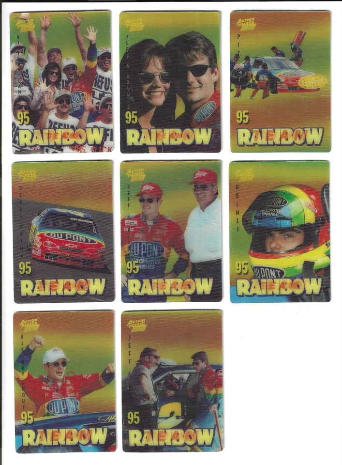 1995 Action Packed COUNTRY TEAM RAINBOW #9 Jeff Gordon-In Helmet BV$25 ONE CARD! - Image 1 of 1