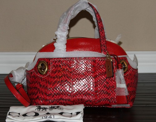 ? Borsa a tracolla Coach Outlaw 36 borsa a mano in pelle rossa RARA! $1400