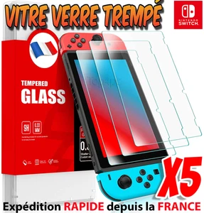 PROTECTION ÉCRAN VITRE VERRE TREMPÉ FILM POUR NINTENDO SWITCH / LITE ANTICHOC 9H