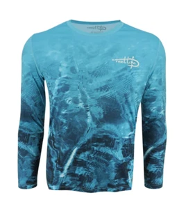 Real Life Long Slevee UV Blue Water Print - Picture 1 of 7