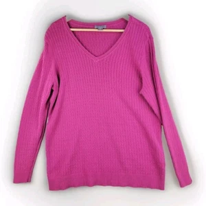 Laura Scott Womens Sweater Size 16 18 Pink Y2K Barbiecore Feminine - Picture 1 of 13