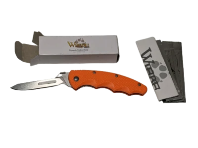 1 Wiebe Monarch Wicked Sharp Klappmesser Skalpell mit 3 Ersatzklingen - Bild 1 von 3