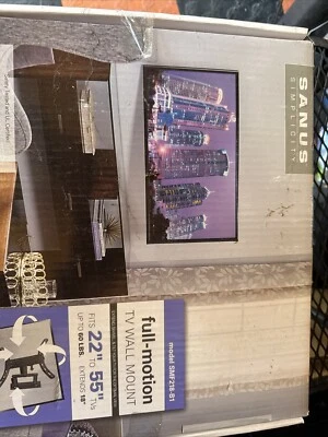 Suporte de parede monitor de TV articulado Full Motion para TVs de 26" a 55" e tela plana - Imagem 1 de 2