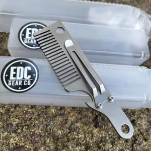 EDC Titanium Alloy Men Comb Hair And Beard Outdoor Pocket Multifunction Tool NEW - Picture 1 of 8
