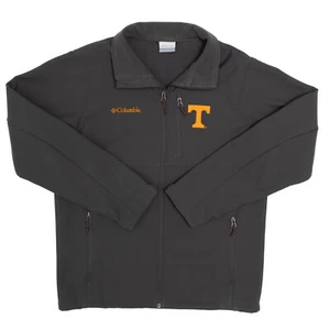 Columbia TENNESSEE VOLUNTEERS Jacket Mens Medium Full Zip Embroidered Logos Gray - Picture 1 of 11