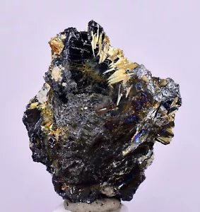 3.1cms AGUJAS DE PULVERIZACIÓN DE HEMATITA DE RUTILO DORADO CRISTALES TITANIO BAHÍA BRASIL XB16 - Imagen 1 de 6