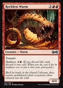 MRM ENGLISH FOIL 4x Reckless Wurm - Guivre t�m�raire MTG magic UMA - Picture 1 of 1