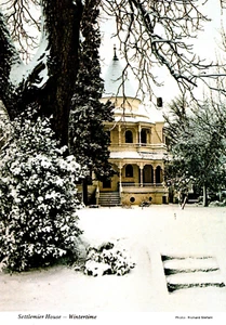 Postcard Wintertime Winter Snow Historic Settlemeir House Woodburn Oregon, OR - Picture 1 of 2