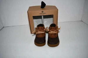 Zapatos de cuna Sperry para niños Icestorm clima frío tostado/marrón (infante) talla: 1M #PB5805 - Imagen 1 de 6