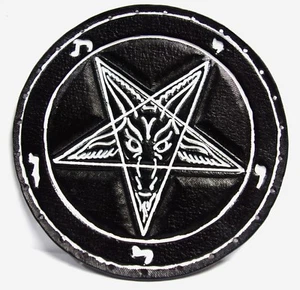 PARCHE DE CUERO GENUINO BAPHOMET (líneas en blanco y negro) BAPHOMET - Imagen 1 de 2