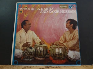 USTAD ALLA RAKHA AND ZAKIR HUSSAIN Percussion From India LP 1st press EX ! - Picture 1 of 6