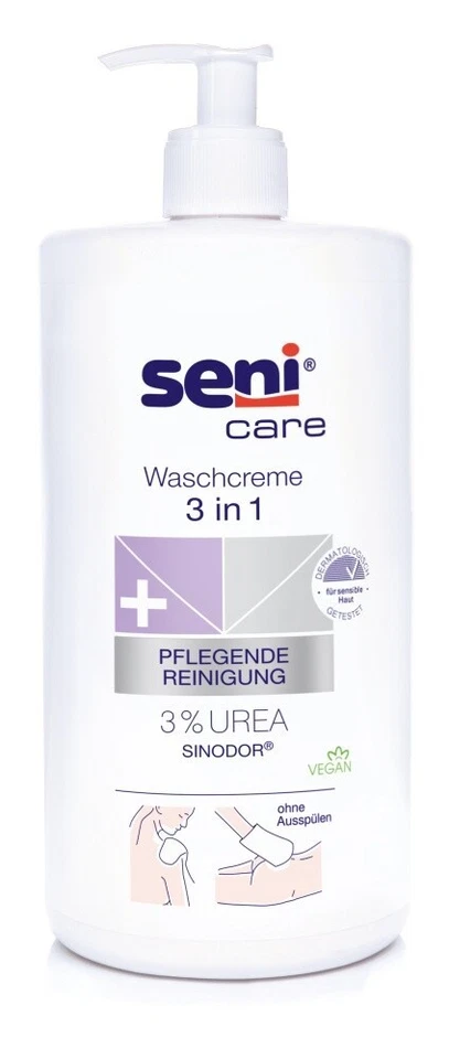 TZMO DEUTSCHLAND GMBH SENI care Waschcreme 3in1 mit UREA, 1000 ml
