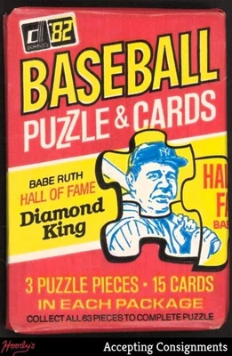 1982 Donruss Baseball Sealed Wax Pack - Ruth Puzzle, Cal Ripken Jr. RC ? - Image 1 of 2