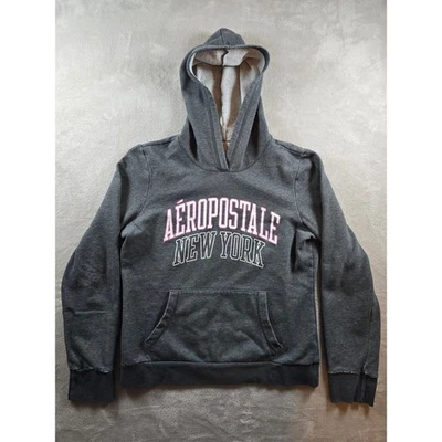 Aeropostale Sudadera Mujer Junior XL Gris Sudadera con Capucha Polar Manga Larga Foto 1 de 4