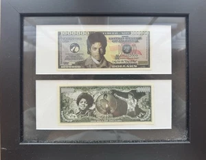 Michael Jackson Thriller Framed Million Dollar Bills Vintage Mint - Picture 1 of 1
