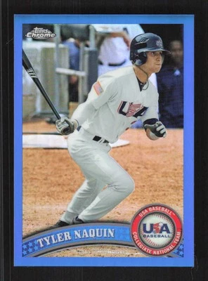 Tyler Naquin 2011 Topps Chrome USA Baseball Blue Refractors #/499 #USABB17 - Image 1 of 3