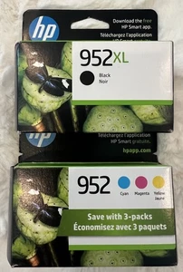 Genuine HP 952XL Black 952 Cyan Magenta Yellow OEM Ink Cartridge Exp: Sep 2026+ - Picture 1 of 4