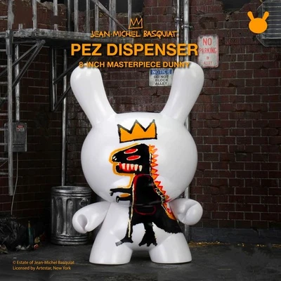 Kidrobot Dunny Basquiat PEZ DISPENSER White Vinyl Sofubi Figure Model H20CM/8in - Image 1 of 4
