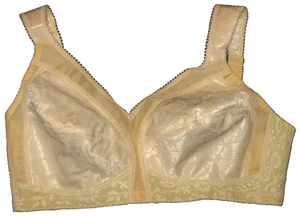 Vintage 80er Jahre UNDERSCORE Creme Blumen Satin Spitze & Netz Vollflächiger Stütz BH 42C - Bild 1 von 7