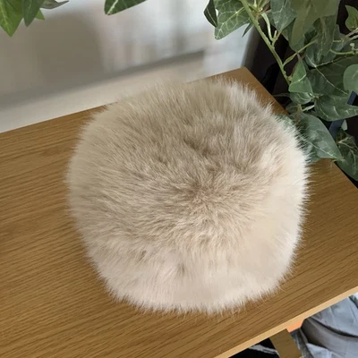 Sombrero cubo de invierno beige crema ruso imitación piel de zorro invierno para hombre y mujer’s Foto 1 de 4