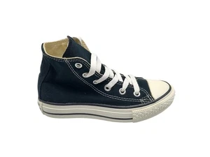 Scarpe alte Converse Chuck Taylor All Star Youth 11 nere bianche in tela nuove con scatola - Foto 1 di 11