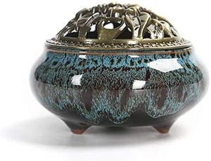Ceramic Incense Burner, Coil Cone Stick Incense Burner Holder, Home Ornaments In - Picture 1 of 12