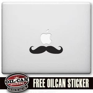 classic vintage moustache ibook or ipad laptop sticker - Picture 1 of 1