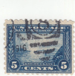 Scott #403 - 5c Azul - Golden Gate - Usado - SCV - $20.00 - Imagen 1 de 2