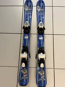 Tecno Pro Skitty Alpin Carving Kinder Ski mit Bindung Blau 90 cm - Bild 1 von 4
