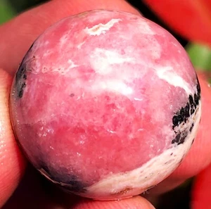 0,98"27g Gemmy! Natürliche transparente rote Rhodochrosit Kristall Kugel Kugel ie2913 - Bild 1 von 15