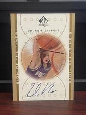 2000-01 SP Authentic Sign of the Times Joel Przybilla #JP Rookie Auto RC 3362