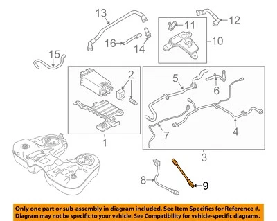 Componentes de emisión Ford OEM 11-19 Explorer-Lwr oxígeno Snsr BA5Z9G444A Foto 1 de 2