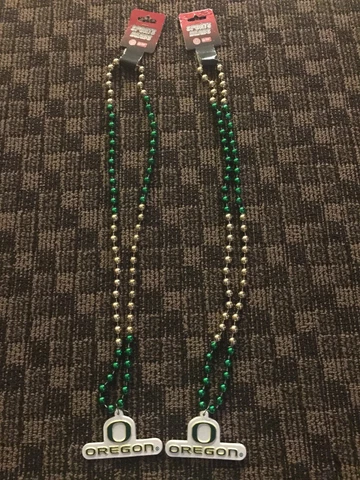 Oregon Ducks 2 Sports Beads Mardi Gras Style Necklaces Cover