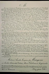 AMEDEE DE MARGERIE Chebrou Lespinats FAIRE PART Babinet Mornac Beslay 1903 - Picture 1 of 2