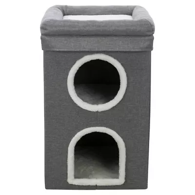 Trixie Cat Tower Saul grau 64 cm Katzenbaum Kratzbaum Kuschelhöhle 39x39 cm