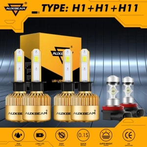 AUXBEAM H1+H1+H11 6500K LED Headlight Fog Bulbs Combo For Honda CR-V 2005 2006 - Picture 1 of 12