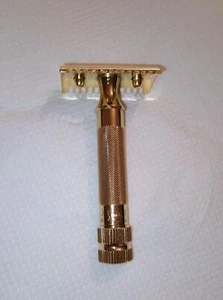 Merkur 11c DE Safety Razor Gold Open Comb version Of 34c **Very Rare Vintage** - Picture 1 of 12