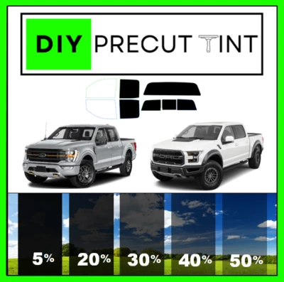 DIY PreCut Premium Ceramic Window Tint Fit ANY FORD F-250 00-25 ALL REAR Windows - Image 1 of 4