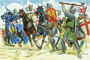 6009 Italeri 1:72, los Cruzados, siglo XI, 9 jinetes y 25 figuras - Imagen 1 de 4