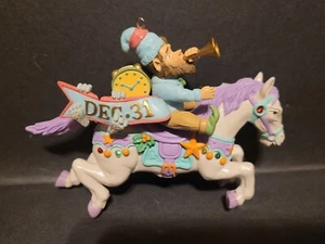 New Bright Holiday Carousel Replacement Horse New Years Elf Part Extremely Rare - Picture 1 of 3
