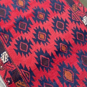 Handmade Afghan Kazakh Oriental Tribal Accent Rug,Modern Design,Natural Dyes,3x6 - Bild 1 von 12