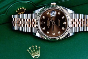 Rolex Datejust 41 Steel & 18K Rose Gold 126331 Chocolate 10 Diamond Jubilee - Picture 1 of 5