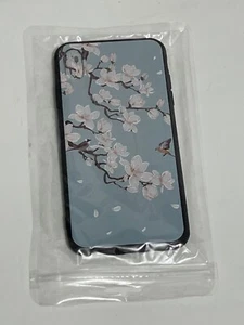 For iPhone 6 S Case Blue Floral Design White Flowers - Picture 1 of 2