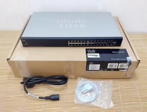 Cisco SG250-26P-K9 24 10/100/1000 PoE+ ports 195W 2 combo ports used in box - Bild 1 von 1