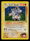 Pokemon Card - Brock's Rhydon Gym Heroes 2/132 Holo Rare SWIRL