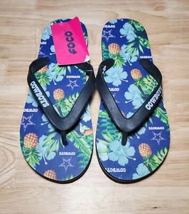 Dallas Cowboys NFL Pineapple Flip Flops Sandals Chanclas Adult Med Sz 8-9 Rare - Picture 1 of 2