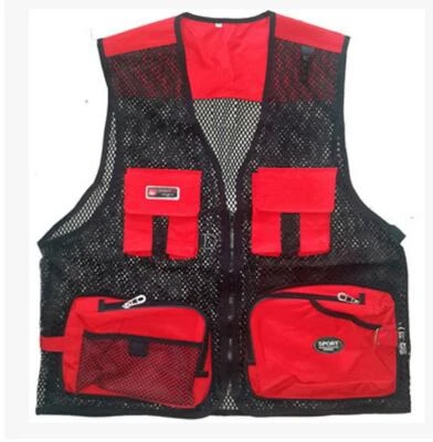 Summer Mesh Outdoor Multi-pocket Fishing Photography Camping Vest Waistcoat - Image 1 of 4