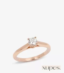Cartier 0.24ct Brilliant Cut Solitaire Diamond 18ct Rose Gold 1895 Ring - Picture 1 of 9
